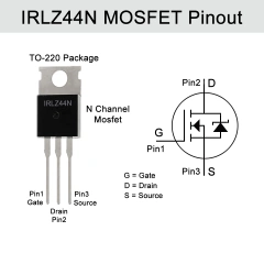 Transistor Mosfet IRLZ44N 49A 55V IRLZ44 Ir Arduino Nubbeo - comprar online