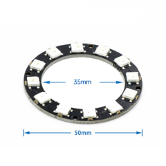 Anillo 12 Leds RGB 5050 WS2812 Neopixel Cjmcu Arduino Nubbeo en internet