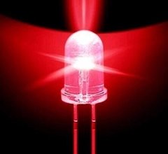Pack 10 Leds 5mm Rojo Cristal Alto Brillo Arduino Nubbeo