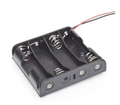Portapilas 4 Pilas AA Salida Cables 6v Arduino Nubbeo - comprar online