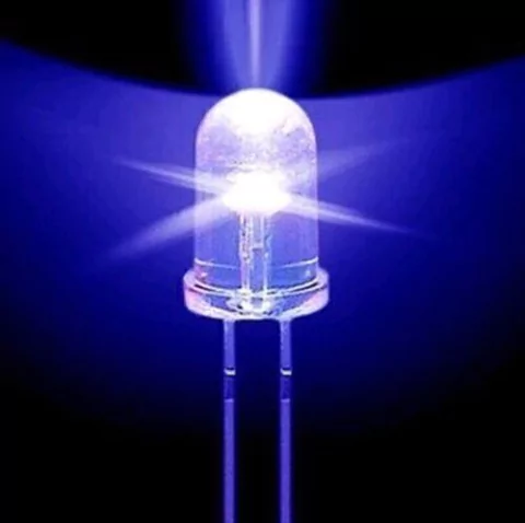 Pack 10 Leds 5mm Azul Cristal Alto Brillo Arduino Nubbeo