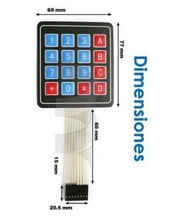 Teclado Membrana Matricial 4x4 Autoadhesivo Nubbeo - tienda online