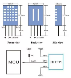 Sensor Humedad Relativa Y Temperatura Dht11 Nubbeo - Nubbeo