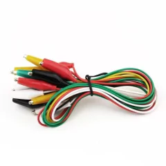 Pack 10 Cables Con Cocodrilo 50cm Colores Variados Nubbeo - comprar online