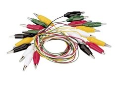 Pack 10 Cables Con Cocodrilo 50cm Colores Variados Nubbeo - tienda online