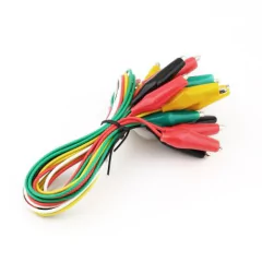 Pack 10 Cables Con Cocodrilo 50cm Colores Variados Nubbeo en internet