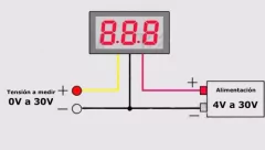 Voltimetro De Panel 3 Digitos 0 - 30v Display Rojo Nubbeo en internet