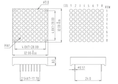 Matriz 8x8 Led 3mm Rojo Display 1088as 64 Leds Nubbeo - Nubbeo