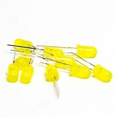 Pack 100 Leds 5mm Amarillo Difuso Arduino Nubbeo - comprar online