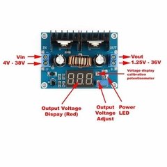 Imagen de Fuente Regulador Step Down Xl4016 35v 8a Voltimetro Nubbeo