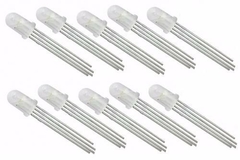 Pack 100 Leds 5mm Rgb 4 Pines Anodo Comun Rojo Verde Azul Nubbeo