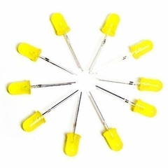 Pack 100 Leds 5mm Amarillo Difuso Arduino Nubbeo