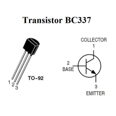 Pack 5x Transistor BC337 NPN 45V 800mA To92 Arduino Nubbeo en internet