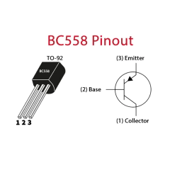 Pack 5x Transistor BC558 PNP 30V 100ma TO92 Arduino Nubbeo en internet