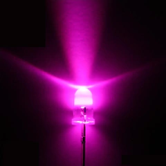 Pack 10 Leds 5mm Rosa Cristal Alto Brillo Arduino Nubbeo - comprar online