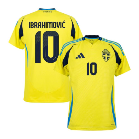 Camisa Seleção Suécia Home 24/25 Ibrahimović 10 Torcedor Masculina - Amarela