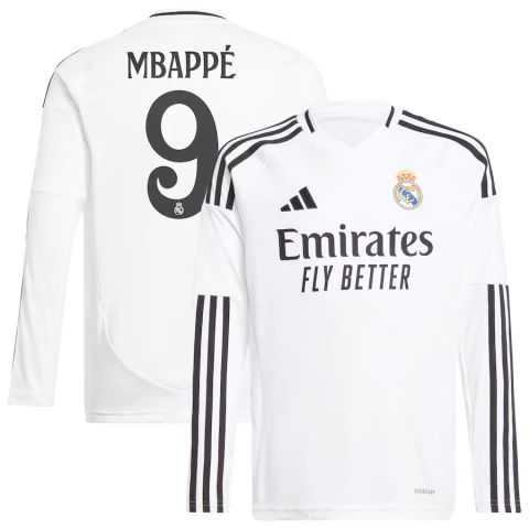 Camisa Real Madrid Away 24/25 Mbappe 9 Torcedor Manga Longa Masculina - comprar online
