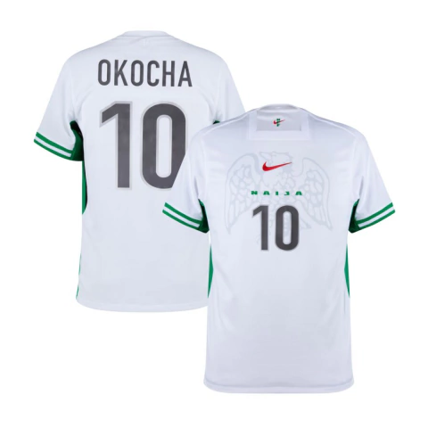 Camisa Seleção Nigéria Home 24/25 Okocha 10 Torcedor Masculino (Personalização ídolo)