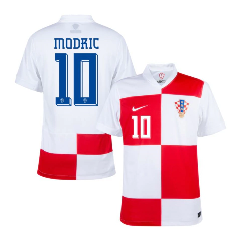 Camisa Seleção Croácia Home 24/25 Modrić 10 Torcedor Masculina - Branco e Vermelho
