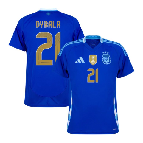 Camisa Seleção Argentina Away 24/25 Dybala 21 Torcedor Masculino - Azul