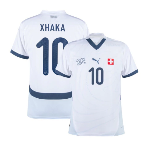 Camisa Seleção Suíça Away 24/25 Xhaka 10 Torcedor Masculino - Branco