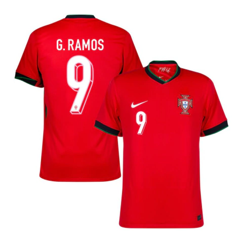 Camisa Seleção Portugal Home 24/25 G.Ramos 9 Torcedor Masculina - Vermelho