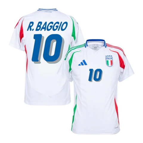 Camisa Seleção Itália Away 24/25 R.Baggio 10 Torcedor Masculino (Personalização Ídolo)