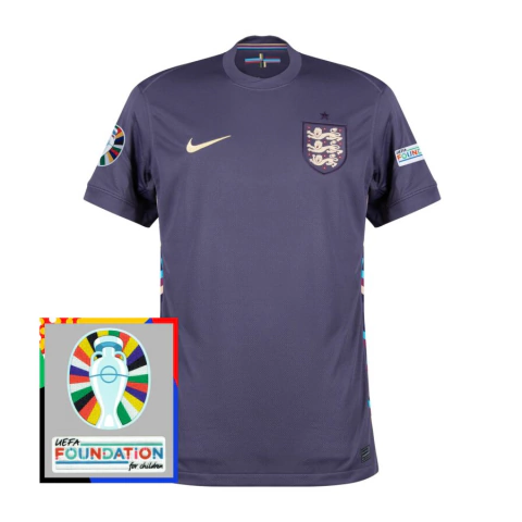 Camisa Seleção Inglaterra Away 24/25 Patch Euro s/n° Torcedor Masculina - Marinho