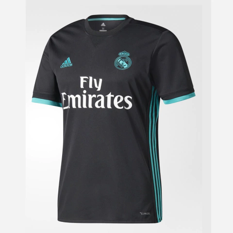 Camisa Retro Real Madrid Away 2017/18 Preto