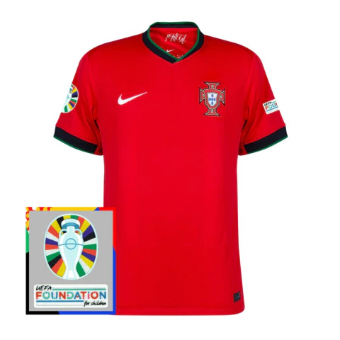 Camisa Seleção Portugal Home 24/25 Patch Euro s/n° Torcedor Masculina - Vermelho
