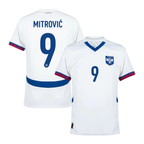Camisa Seleção Sérvia Away 24/25 Mitrović 9 Torcedor Masculino