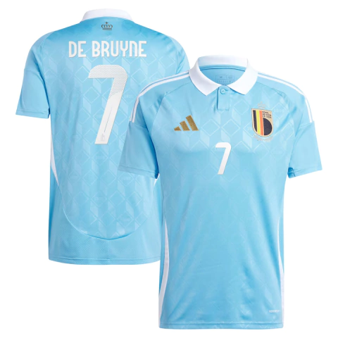 Camisa Seleção Bélgica Away 24/25 De Bruyne 7 Torcedor Masculino - Azul