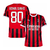 Camisa Milan Home 24/25 Ronaldinho 80 Torcedor Masculino (Personalização Ídolo)