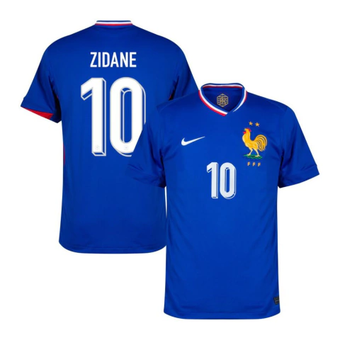 Camisa Seleção França Home 24/25 Zidane 10 Torcedor Masculina - Azul