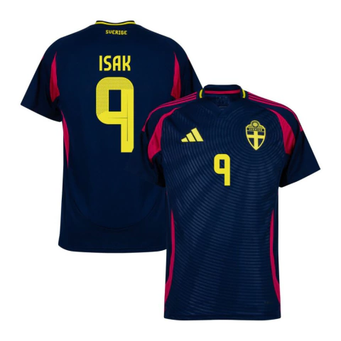 Camisa Seleção Suécia Away 24/25 Isak 9 Torcedor Masculina - Marinho