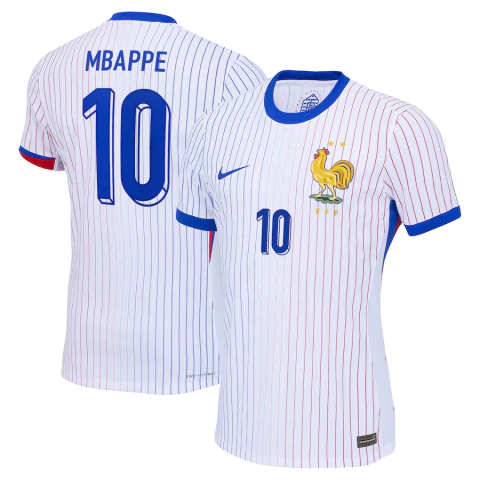 Camisa Seleção França Away 24/25 Mbappé 10 Torcedor Masculina - Branco