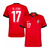 Camisa Seleção Portugal Home 24/25 R.Leão 17 Torcedor Masculina - Vermelho