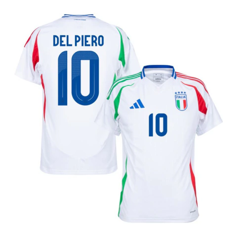Camisa Seleção Itália Away 24/25 Del Piero 10 Torcedor Masculino - Branco