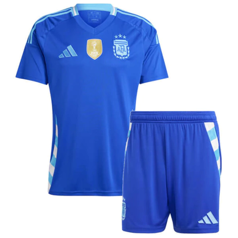 Kit Infantil Seleção Argentina Away 24/25 sn° Torcedor - Azul