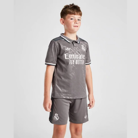 Kit Infantil Real Madrid Third 24/25 sn° Torcedor - Chumbo