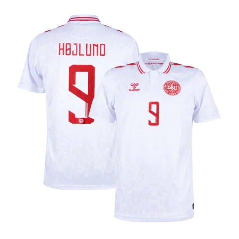 Camisa Seleção Dinamarca Away 24/25 Højlund 9 Torcedor Masculina - Branco