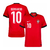 Camisa Seleção Portugal Home 24/25 Bernardo 10 Torcedor Masculina - Vermelho