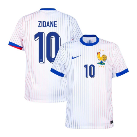 Camisa Seleção França Away 24/25 Zidane 10 Torcedor Masculina - Branco