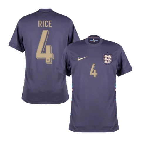 Camisa Seleção Inglaterra Away 24/25 Rice 4 Torcedor Masculina - Marinho