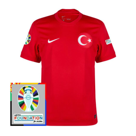 Camisa Seleção Turquia Away 24/25 Patch Euro s/nº Torcedor Masculina - Vermelho