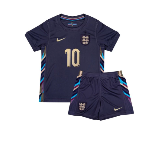 Kit Infantil Seleção Inglaterra Away 24/25 Bellingham 10 Torcedor - Marinho na internet