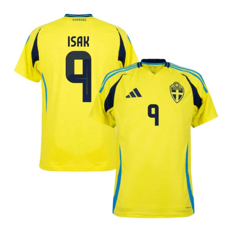 Camisa Seleção Suécia Home 24/25 Isak 9 Torcedor Masculina - Amarela