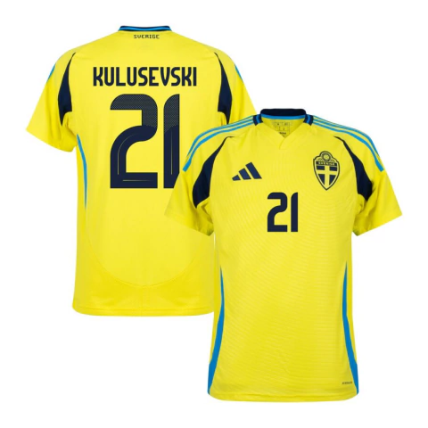 Camisa Seleção Suécia Home 24/25 Kulusevski 21 Torcedor Masculina - Amarela