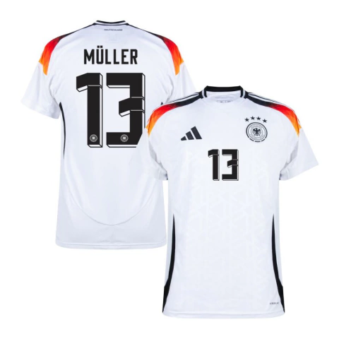 Camisa Seleção Alemanha Home 24/25 Müller 13 Torcedor Masculino - Branco