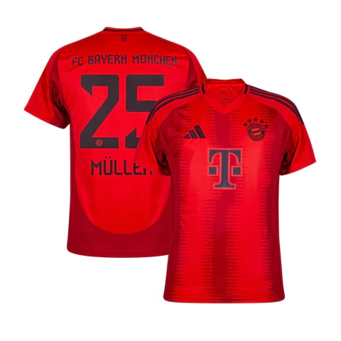 Camisa Bayern de Munique Home 24/25 Müller 25 Torcedor Masculino